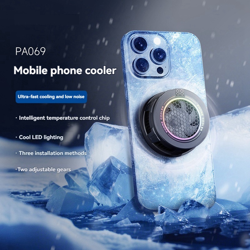 Phone Cooling Fan - Magnetic Phone Cooler Low Noise USB