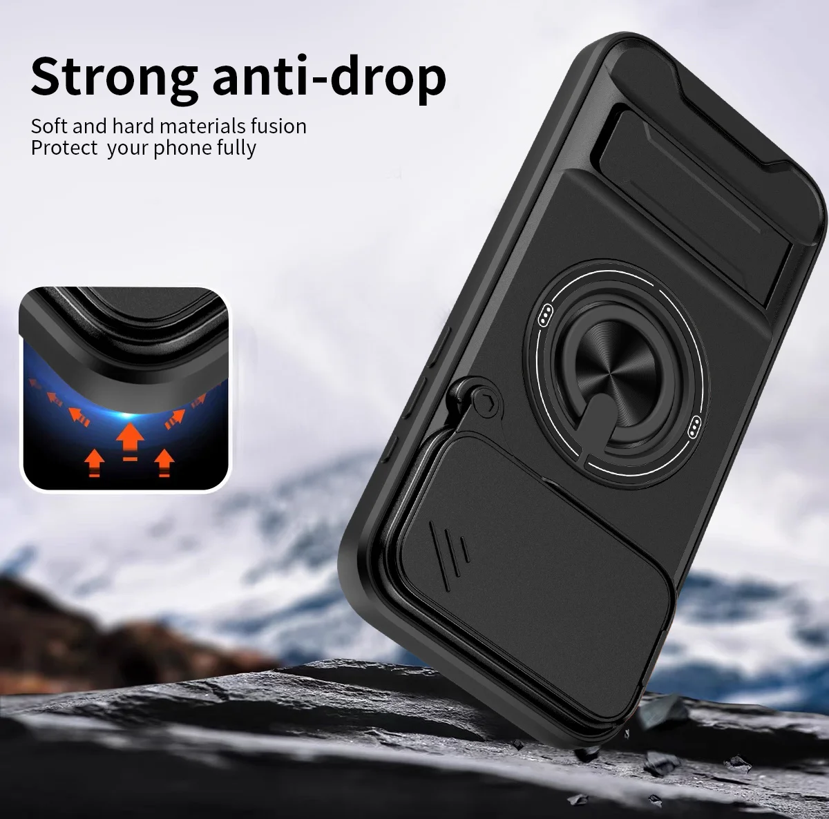 Magnetic Phone Case for IPhone - Phone Kickstand Ring recension och pris