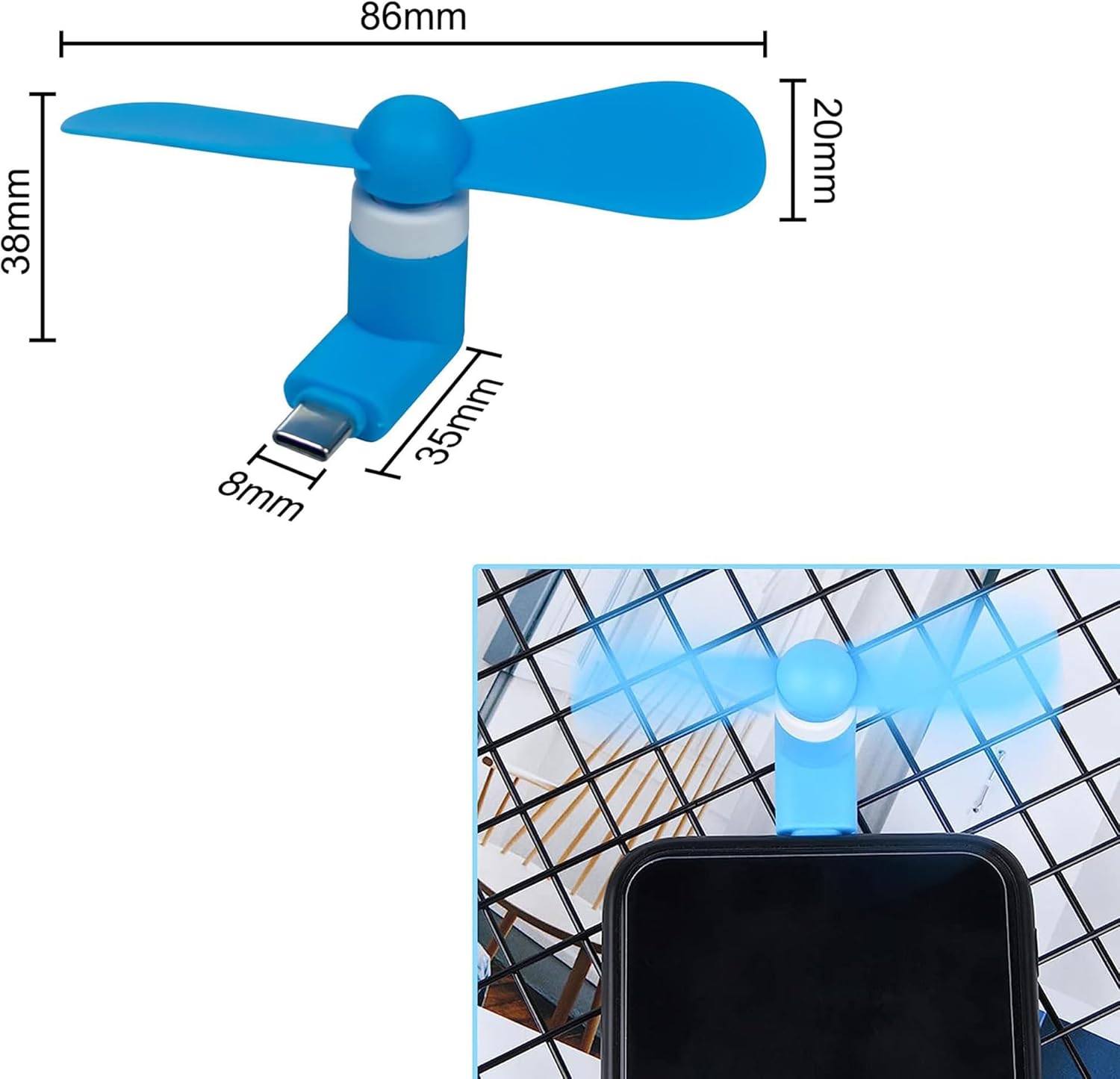 4/2/1Pcs Type-C Mini Portable  - Phone Cooling Fan recension och pris