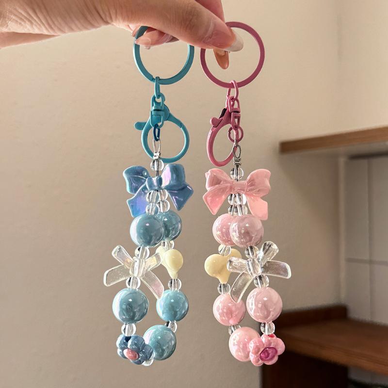 NEW Candy Color Heart Bow Bead - Phone Accessories For Teen Girls recension och pris