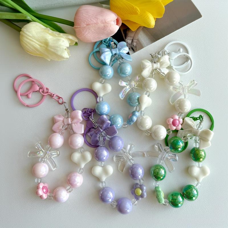 NEW Candy Color Heart Bow Bead - Phone Accessories For Teen Girls recension och pris