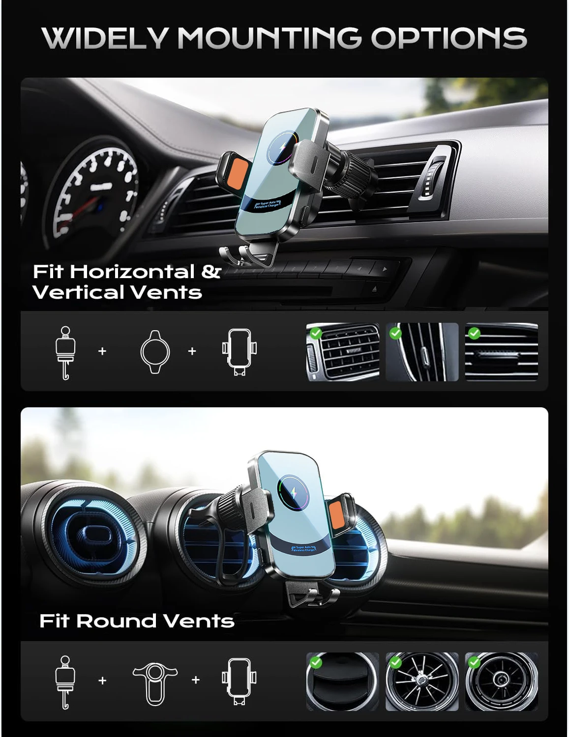 UYUXIO Wireless Car Charger Su - Phone Cooling Fan recension och pris