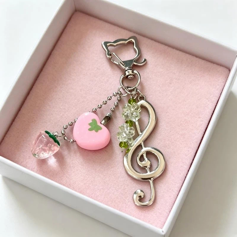 Cute Strawberry Star Keychain  - Phone Accessories For Teen Girls recension och pris