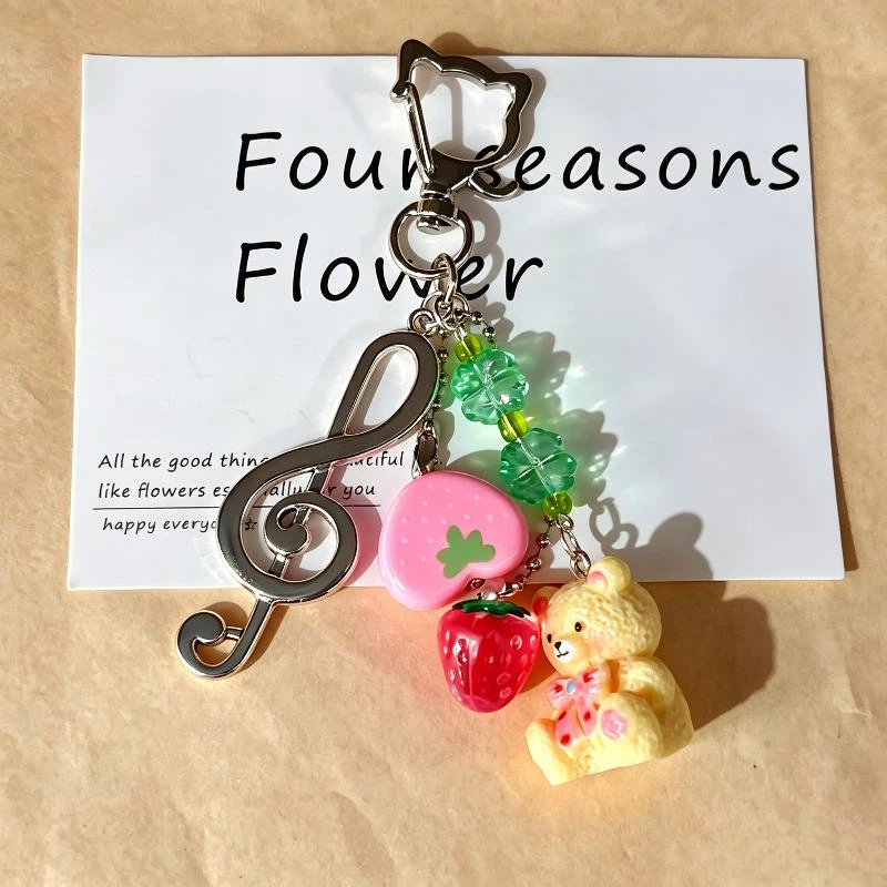 Cute Strawberry Star Keychain  - Phone Accessories For Teen Girls recension och pris