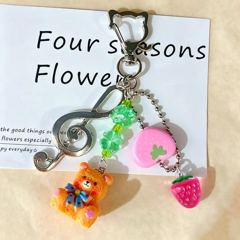 Cute Strawberry Star Keychain  - Phone Accessories For Teen Girls recension och pris