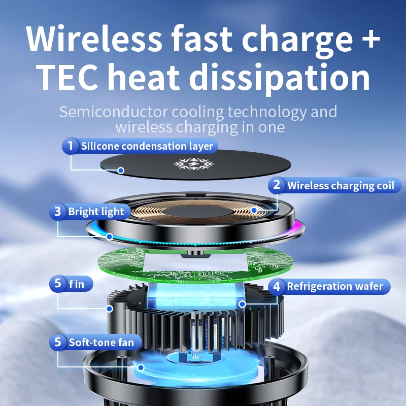 Ice Cooling Magnetic Wireless  - Phone Cooling Fan recension och pris