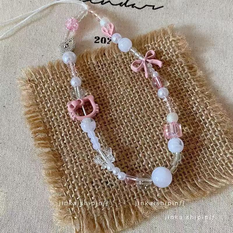 rendy Y2K Pink Bow Kitty Beade - Phone Accessories For Teen Girls recension och pris