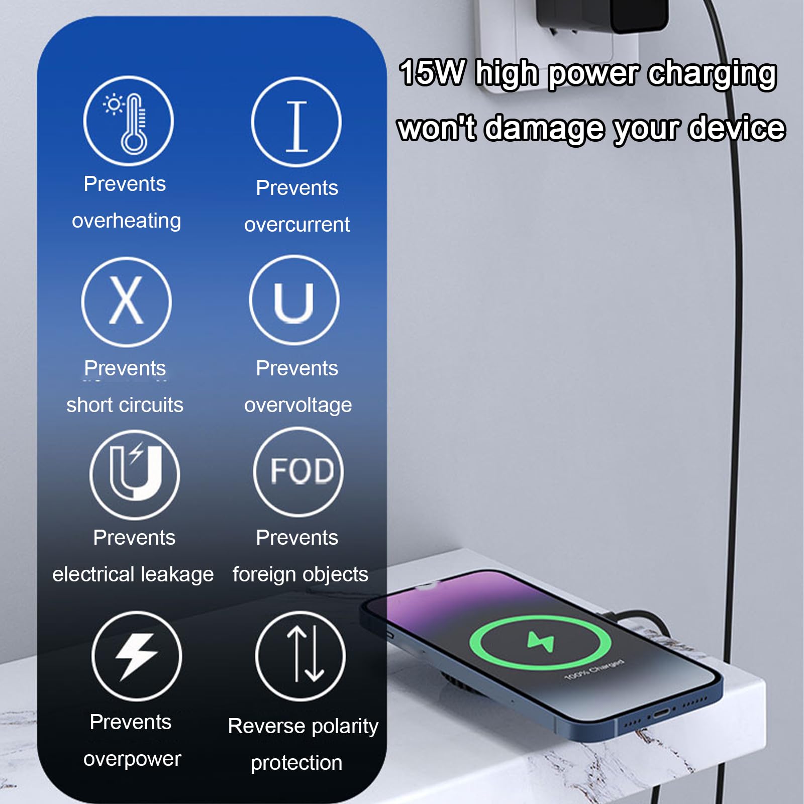 15W Wireless Charger with Auxi - Phone Cooling Fan recension och pris