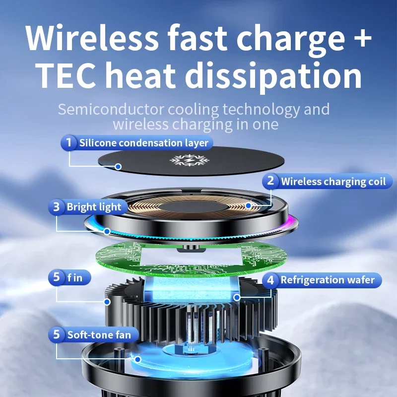 ice Cooling Magnetic Wireless  - Phone Cooling Fan recension och pris