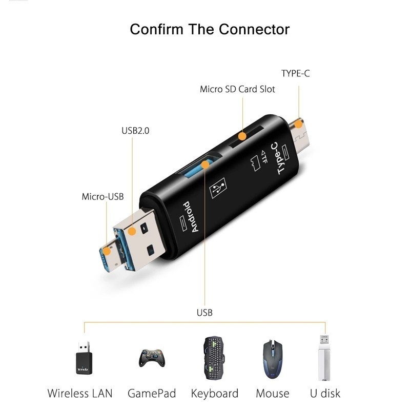 5 in 1 Multifunction Usb 2.0 T - Phone Accessories Store recension och pris