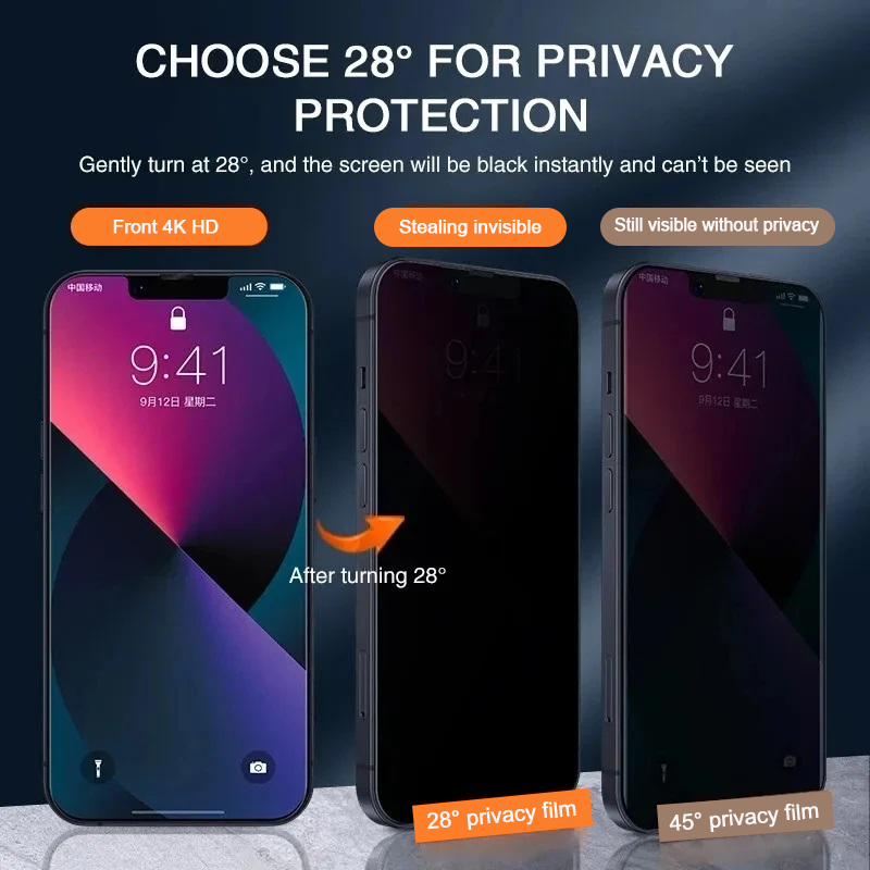 1-5Pcs Anti Spy Tempered Glass - Phone Accessories Store recension och pris